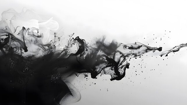 Monochromatic abstract liquid splash wallpaper.