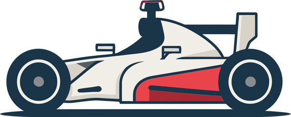 Formula Car Vector Illustration Racing Through a Tunnel