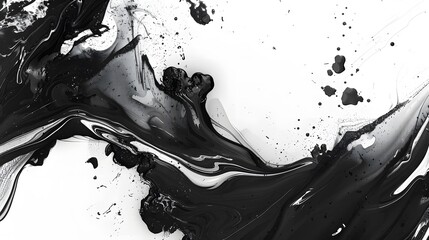 Monochromatic abstract liquid splash wallpaper.