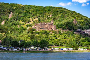 Fototapeta na wymiar Reichenstein Castle, Trechtingshausen, Rhineland-Palatinate, Germany, Europe.