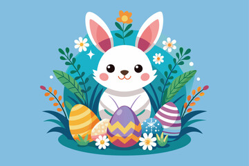 easter vibes sublimation cute bunny vector design 4.eps