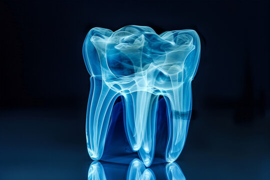 Dental tooth anatomy x-ray.