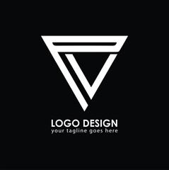 PV PV Logo Design, Creative Minimal Letter PV PV Monogram