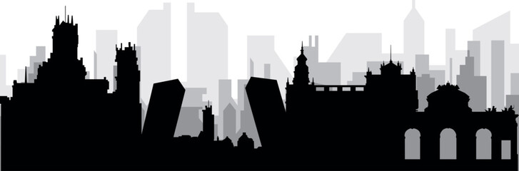 Obraz premium Cityscape skyline panorama of MADRID, SPAIN