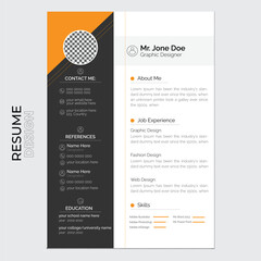 Modern simple curriculum template Resume design CV design