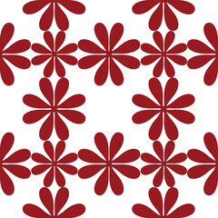 vector graphics, seamless pattern in a floral motif, Moroccan grid in the style of flowers, squares, triangles