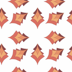 vector graphics, seamless pattern in a floral motif, Moroccan grid in the style of flowers, squares, triangles