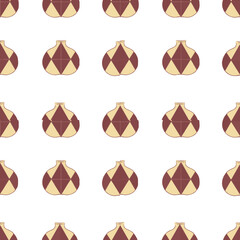 vector graphics, seamless pattern in a floral motif, Moroccan grid in the style of flowers, squares, triangles
