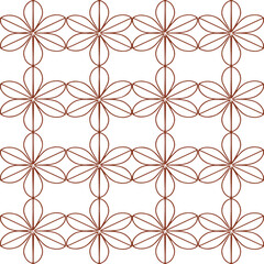 vector graphics, seamless pattern in a floral motif, Moroccan grid in the style of flowers, squares, triangles