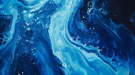 Abstract blue paint wallpaper. Detailed stroke of paint.