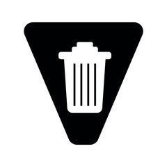 Garbage bin logo Logo combine with letter V vector template