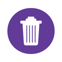 Garbage bin logo Logo combine with letter O vector template