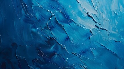 Abstract blue paint wallpaper. Detailed stroke of paint.