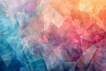 Vibrant Abstract Geometric Background with Colorful Polygons - obrazy, fototapety, plakaty