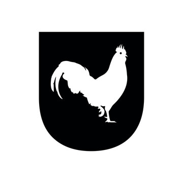 recommend clip art: Rooster logo Logo combine with letter U vector template