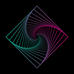 Naklejka premium 3D square object background design