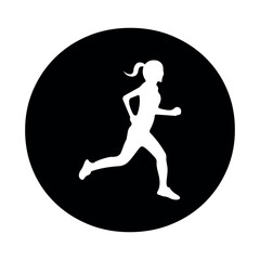 Fototapeta na wymiar Run logo combine with letter O vector template