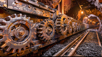 Time's Imprint on Metal: Rusty Vintage Train Wheel, Industrial Elegance in the Details of Transportation History