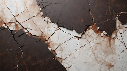 smooth gradient textured dark brown with white with beige marble background with empty space