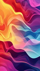 Vertical AI illustration fiery flow abstract wavy background. Concept backgrounds and textures.