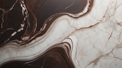 smooth gradient textured dark brown with white with beige marble background with empty space