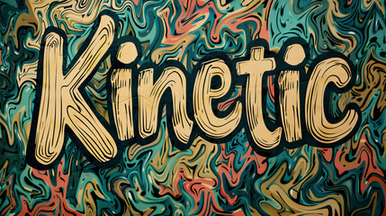 Fototapeta premium A person's hand holds a colorful background with the word 