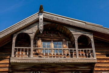 Big wooden house on island Kizhi, Russia