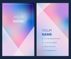 Gradient minimalist business card template