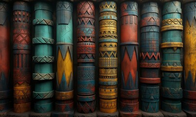 Abstract texture background in African style.