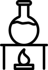 Research Burner Line Icon