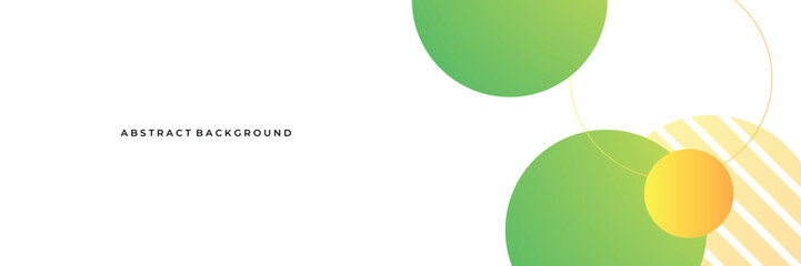 modern banner with colorful shapes background