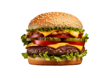 hamburger isolated on white