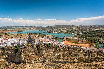 Aerial View of Arcos de la Frontera, Sierra de Cádiz, Spain © agaglowala
