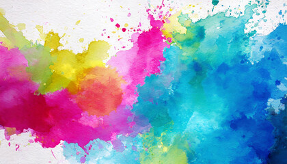 abstract colorfull rainbow vibrant watercolor splashes background