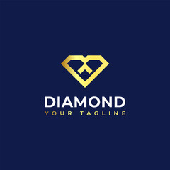 Diamond shaped ring jewelry logo transformation design.