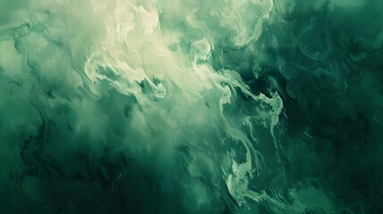 Abstract green paint wallpaper. Detailed stroke of paint.