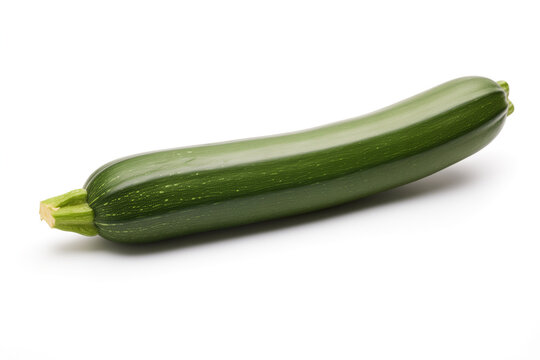 Zucchini courgette isolated on the white background this object is cutout on a transparent background