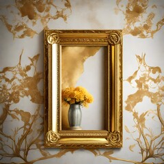 vintage frame with flowers