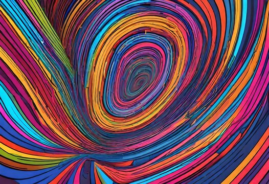 a very colorful picture of a bunch of lines