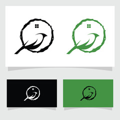 Vector Nest Creator Black Bird Emblem Avian Assembler Vector Nest Design