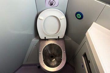 The toilet of a modern high speed train