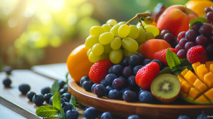 Mix fresh fruit platter