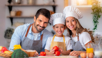 fam&iacute;lia na cozinha