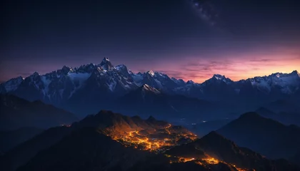 Kissenbezug sunrise over the mountains © Usama