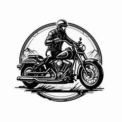 Biker Emblem Vector Design