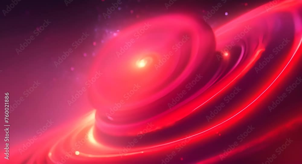 Poster a slow push towards a red toned cosmic swirl with animated stars and a glowing core created with som