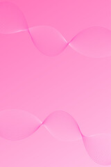 Abstract background with waves for banner. Standart poster size. Vector background with lines. Element for design. Pink gradient. Brochure, booklet. Love, wedding. Women's Day. Bachelorette party