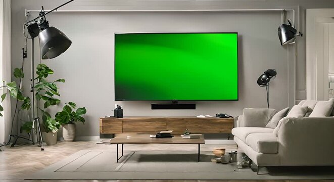 TV with green screen