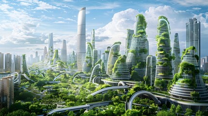 Future Beijing: A Global Standard for Futuristic Living with Vertical Gardens and AI-Guided Transit