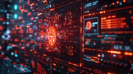 Sci-fi processing screen